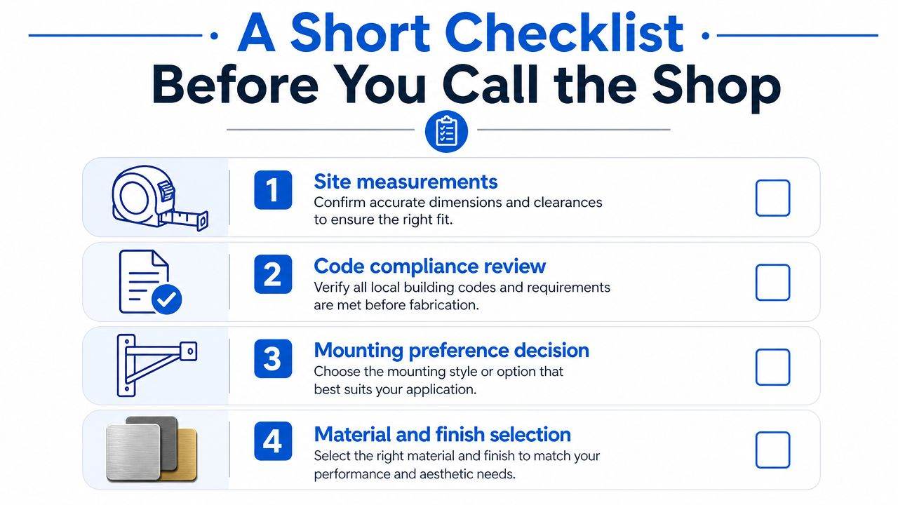 A helpful four-step checklist to prepare for ordering custom fabrication services from a professional shop.