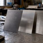 Close-up of stainless steel mill finishes