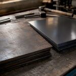 Hot rolled and cold rolled steel sheets side by side
