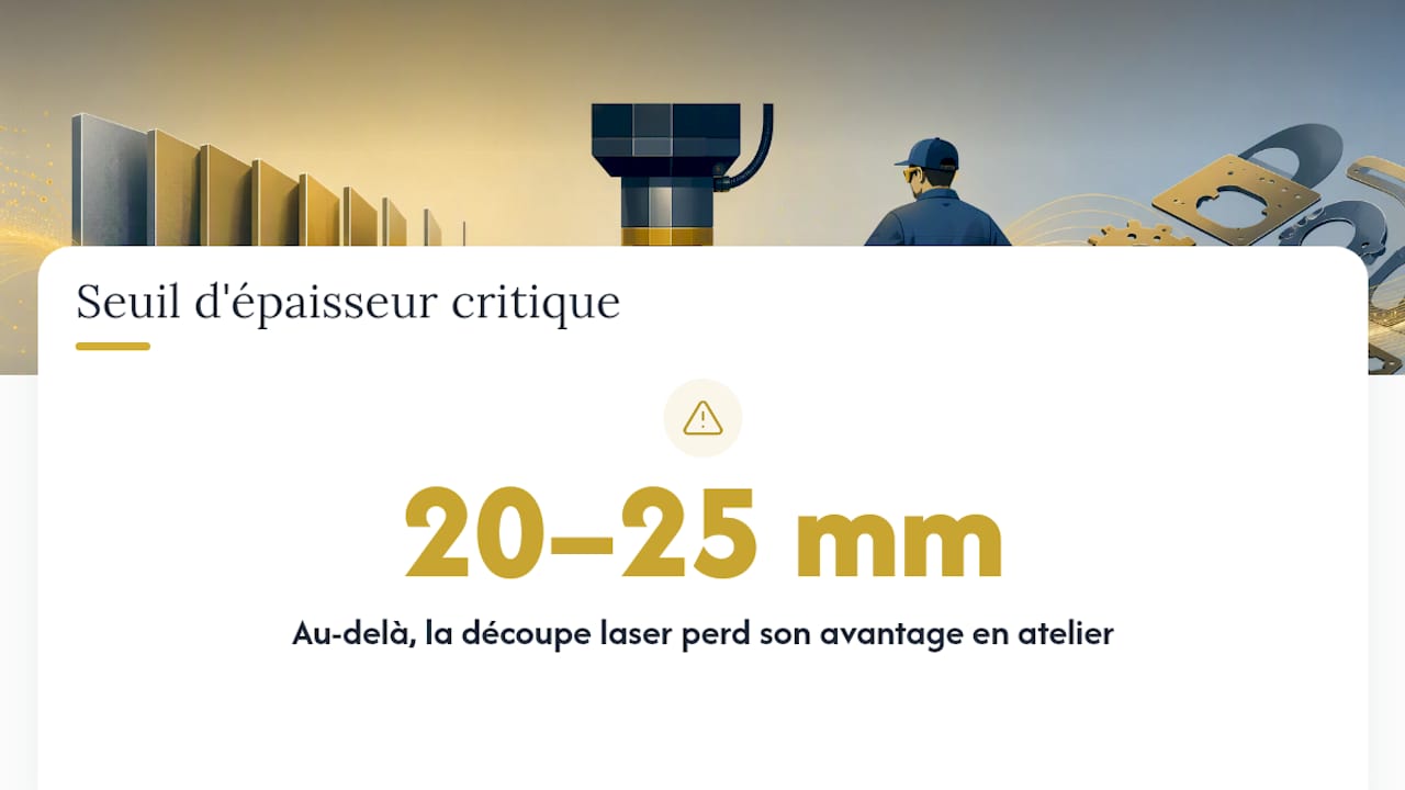 Tableau comparatif des tolérances de découpe laser selon l’épaisseur du matériau
