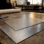 Close-up stainless steel 304 and 316 sheets