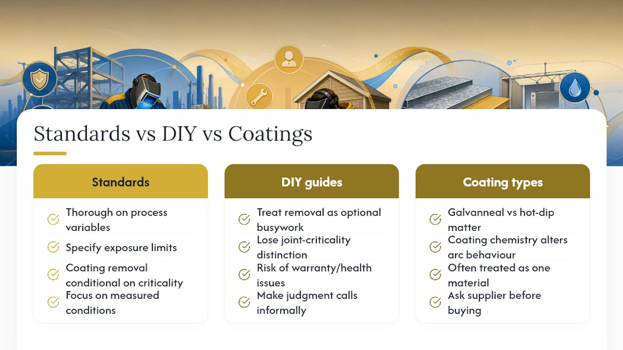What the standards get right, and what they leave out — overview diagram