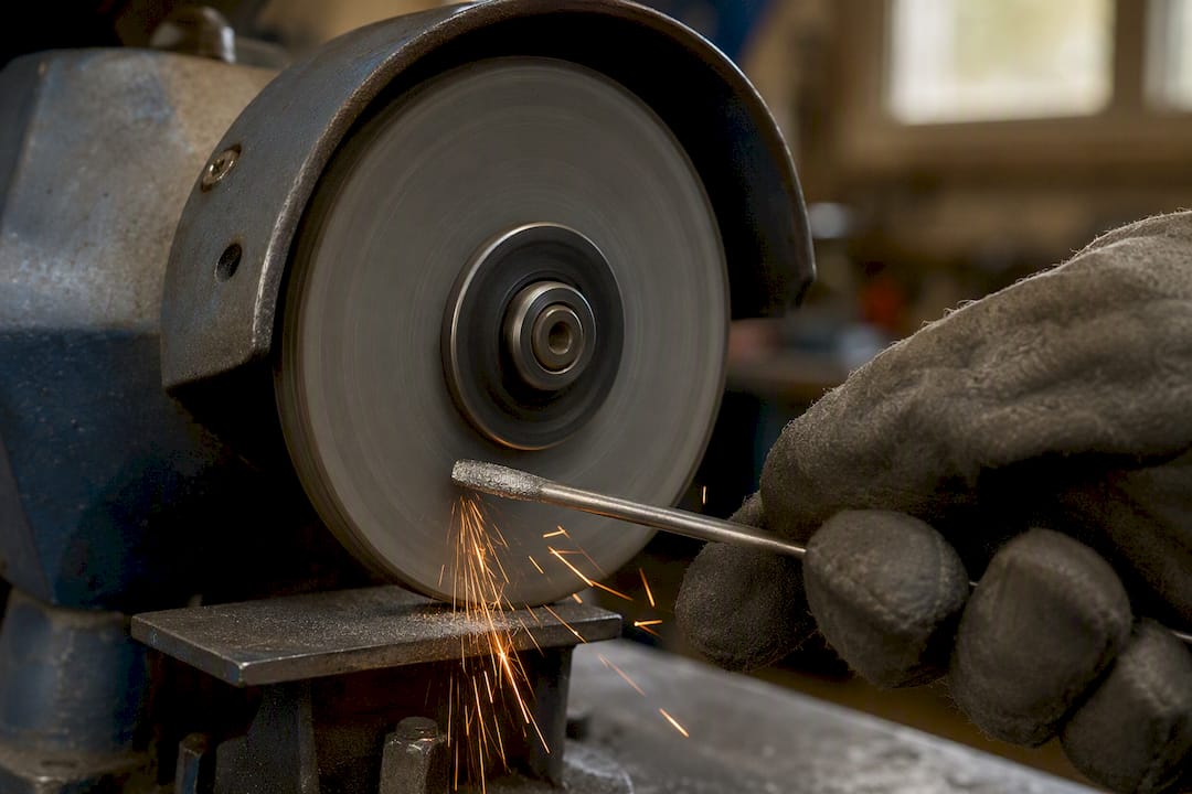Affûtage de l'électrode tungstène pour soudage TIG de l'aluminium