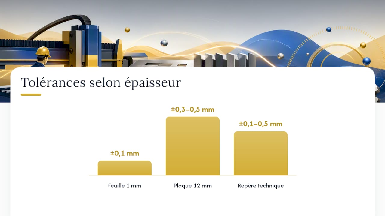 Plages de tolérance pour la découpe au laser de tôles en acier inoxydable