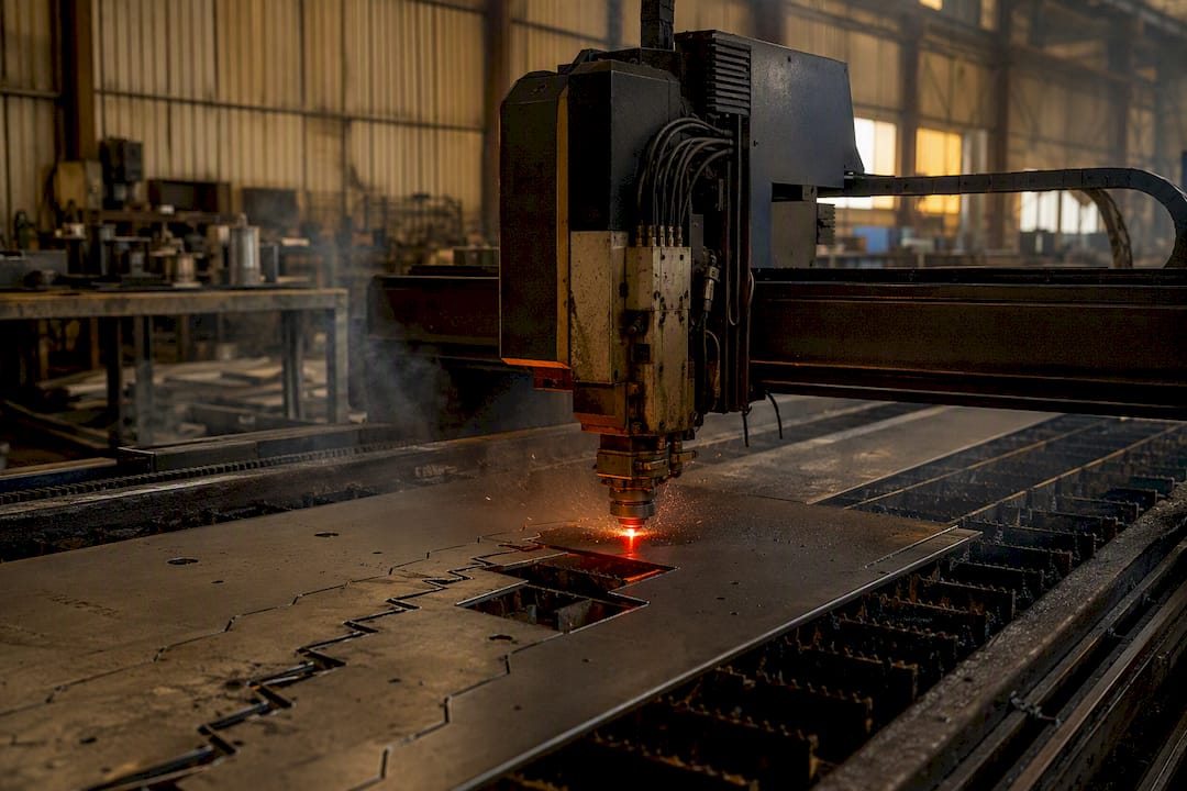 CNC laser cutting metal stair stringer plate