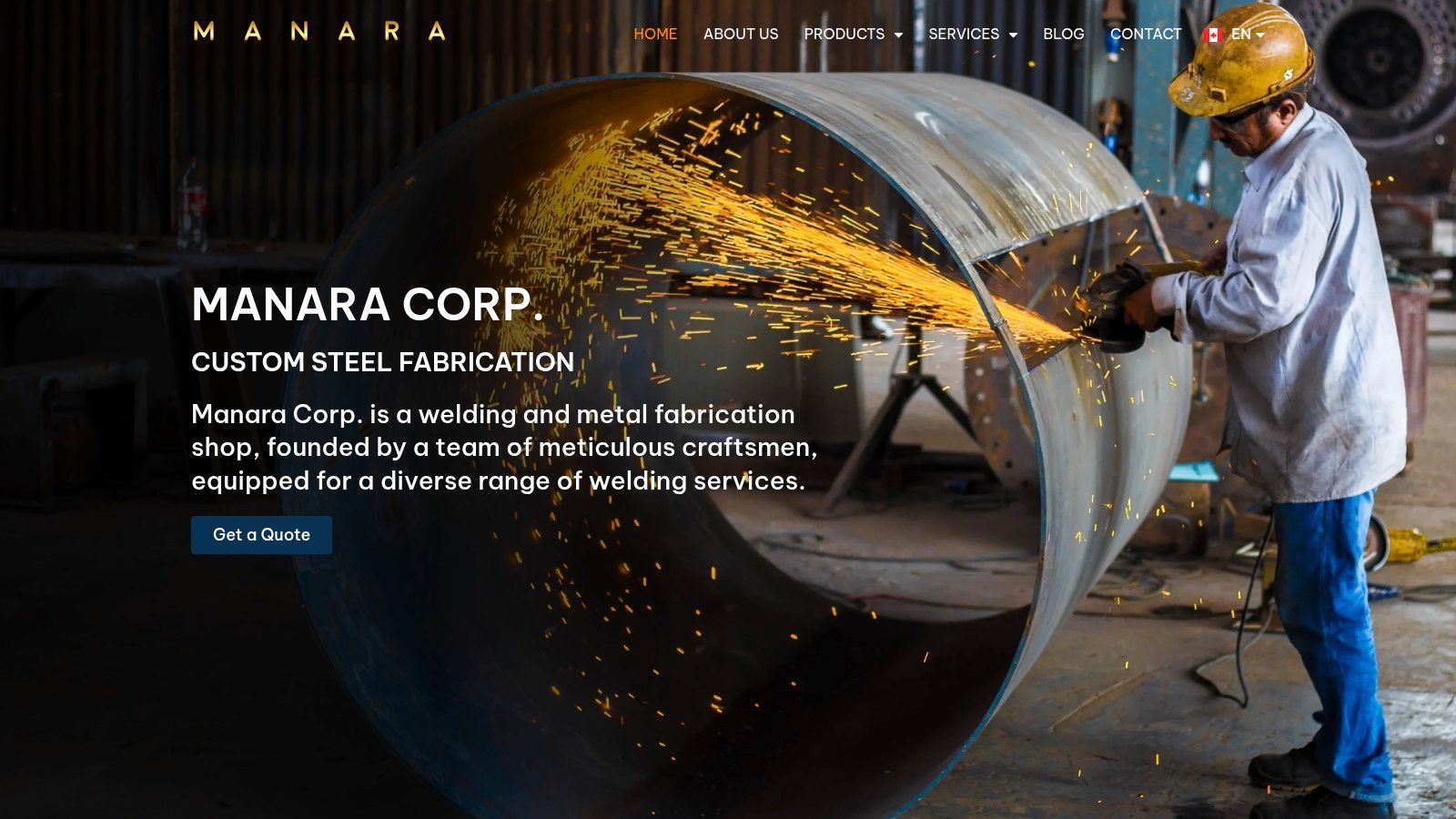Screenshot from https://manaracorp.com