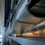 Commercial kitchen exhaust duct detail
