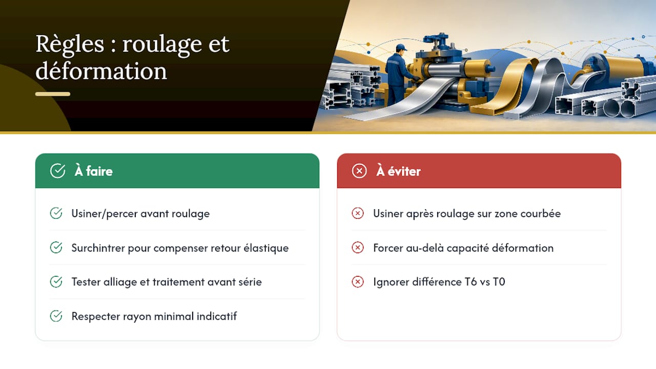 Comment le roulage affecte-t-il la résistance et la déformation du profilé ? — overview diagram