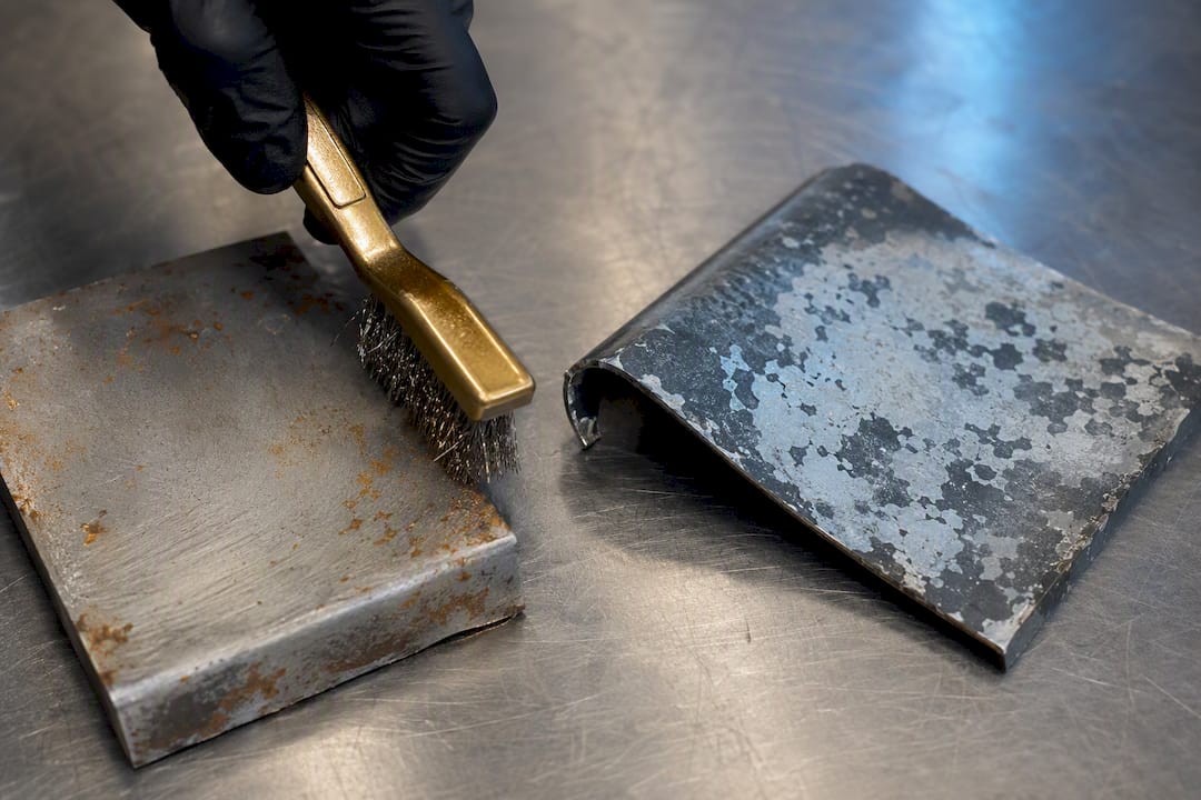 Présence de corrosion sur inox et acier galvanisé