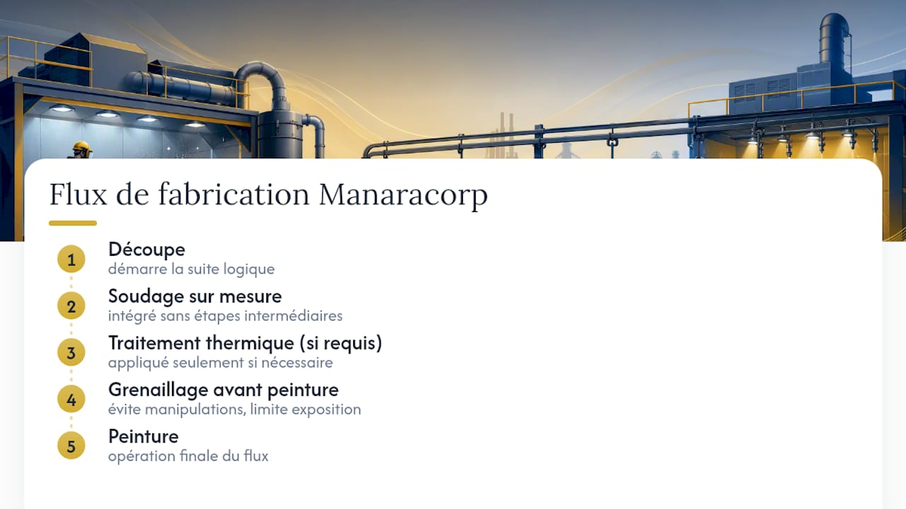 Étapes de fabrication jusqu'à la mise en peinture
