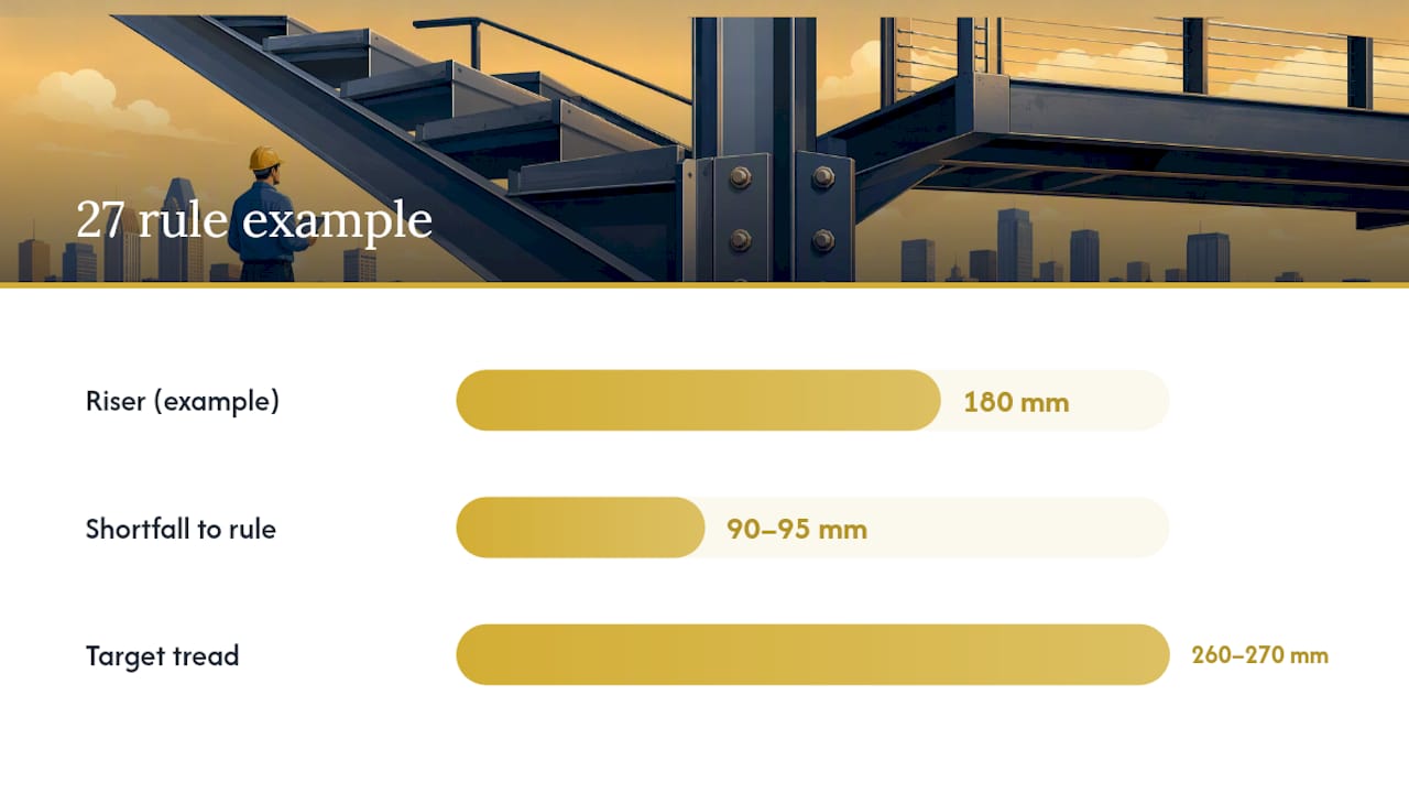 27 rule stair riser tread comparison