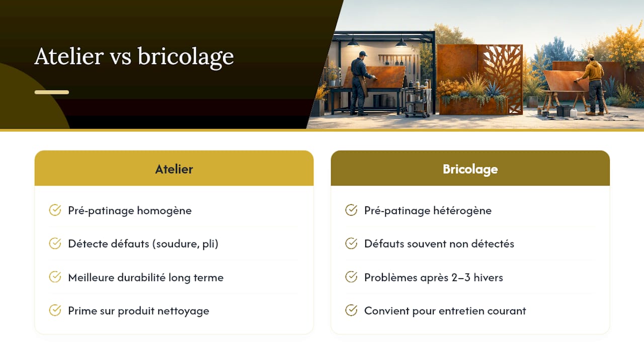 Ce que l'expérience d'un atelier change dans la durée de vie du Corten — overview diagram
