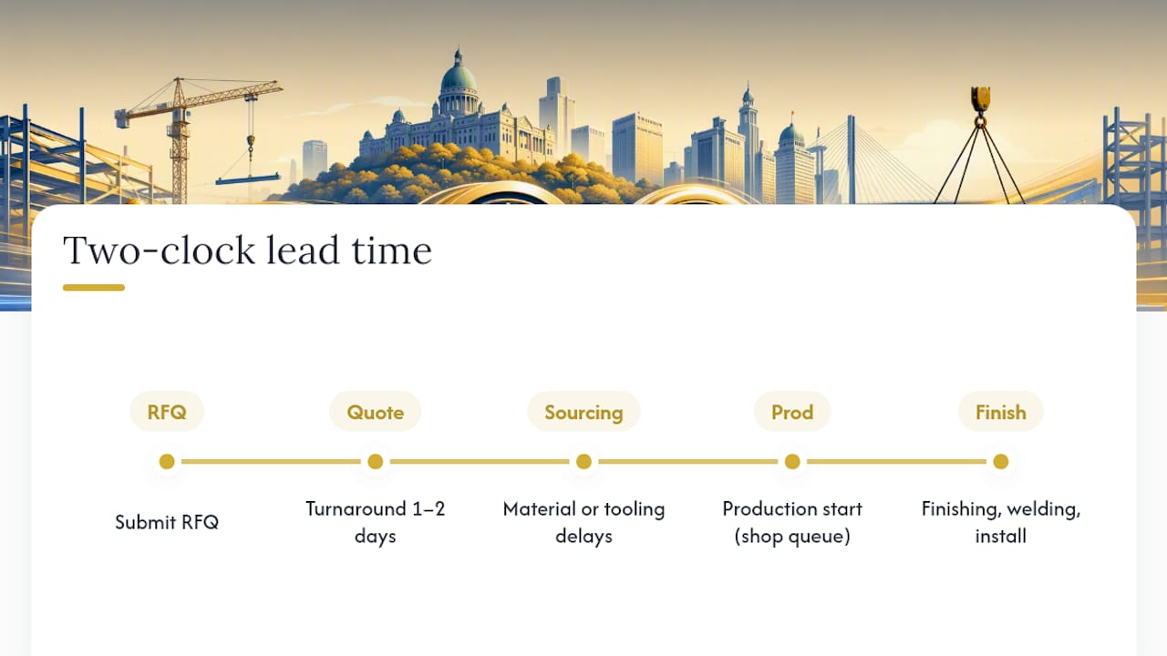 Profile rolling quote and production timeline