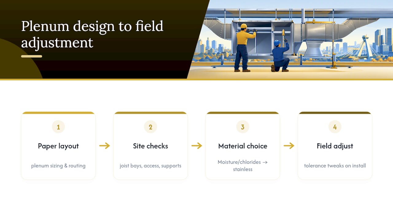 Duct fabrication decisions from design to installation