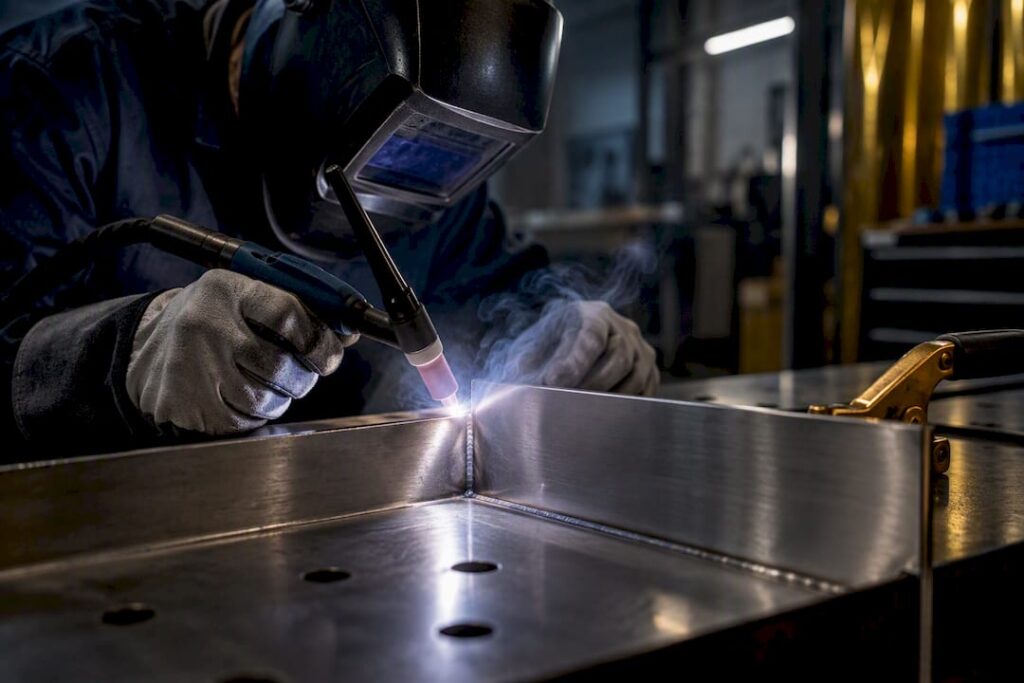 Soudage TIG d’un assemblage en acier inoxydable