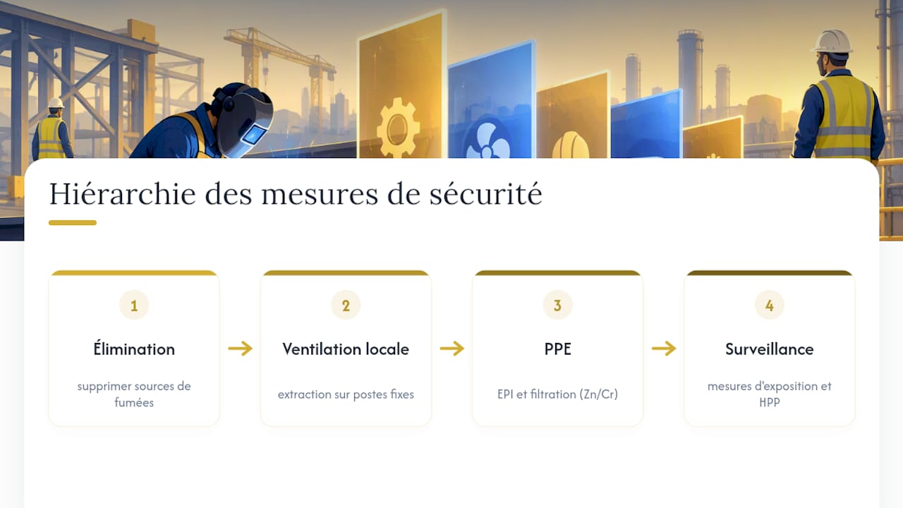 Quelles sont les mesures de sécurité liées au soudage ? — overview diagram