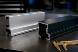 Anodized and powder-coated metal finish comparison