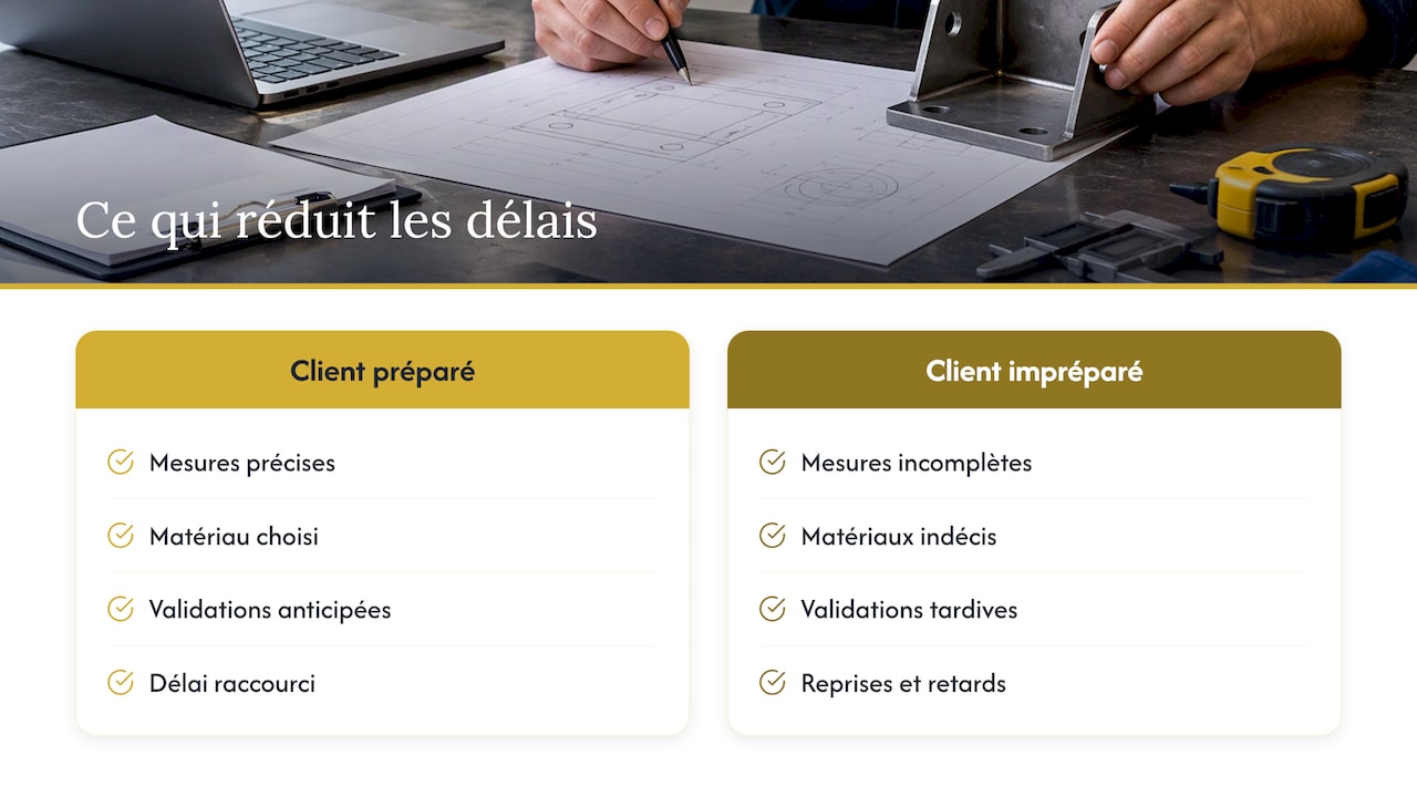 Ce qui compte vraiment pour respecter un délai de fabrication — overview diagram