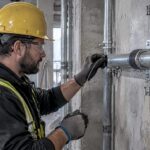 Vérification d’un conduit électrique sur le chantier