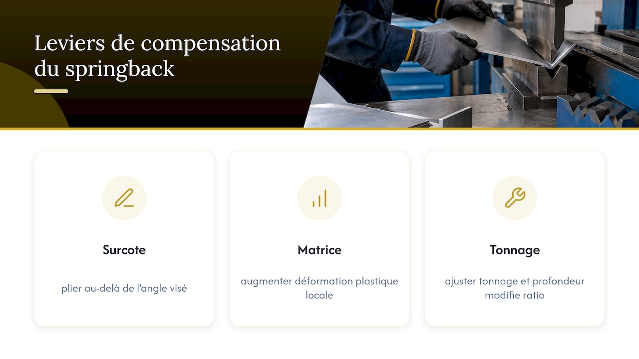 Trois leviers pour compenser le ressort de rappel
