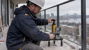 Test de traction d'une fixation dans le béton