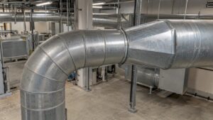 Conduits métalliques équipés d'un coude et d'une transition progressive
