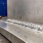 Pores apparents sur un cordon aluminium