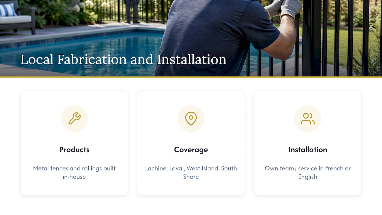 Our local fabrication and installation experience — overview diagram
