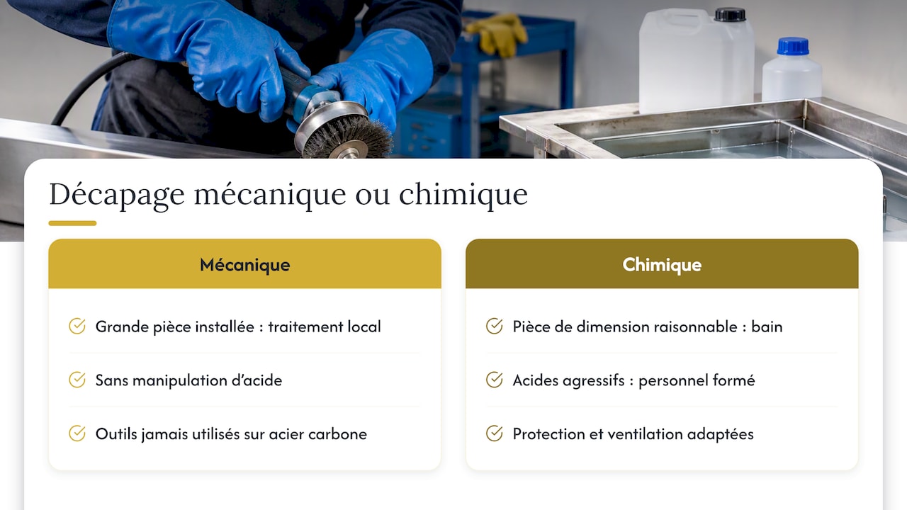 Comparison of mechanical and chemical pickling