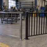 Cable and picket railings side by side